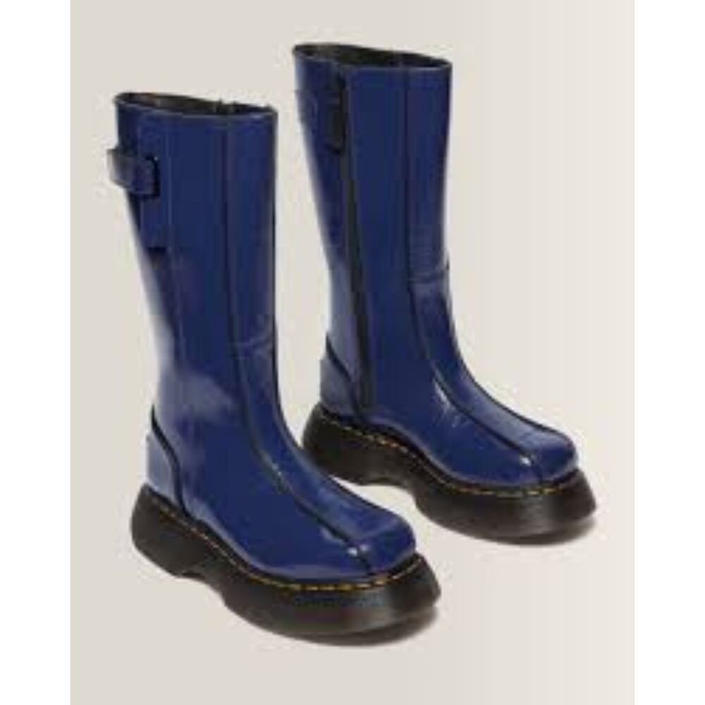 Dr. Martens  Buzz Hi Distressed Patent Boots W9 NWOB